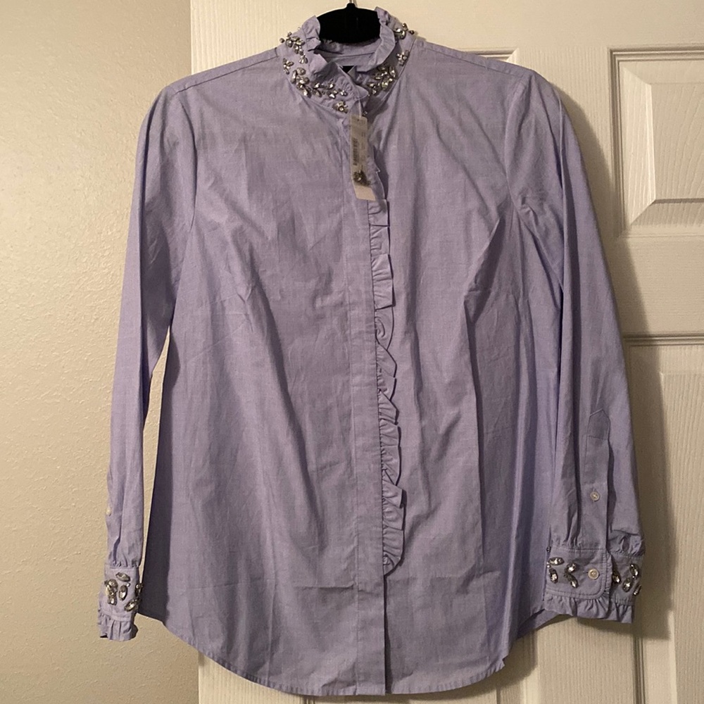 NWT J. Crew embellished button down